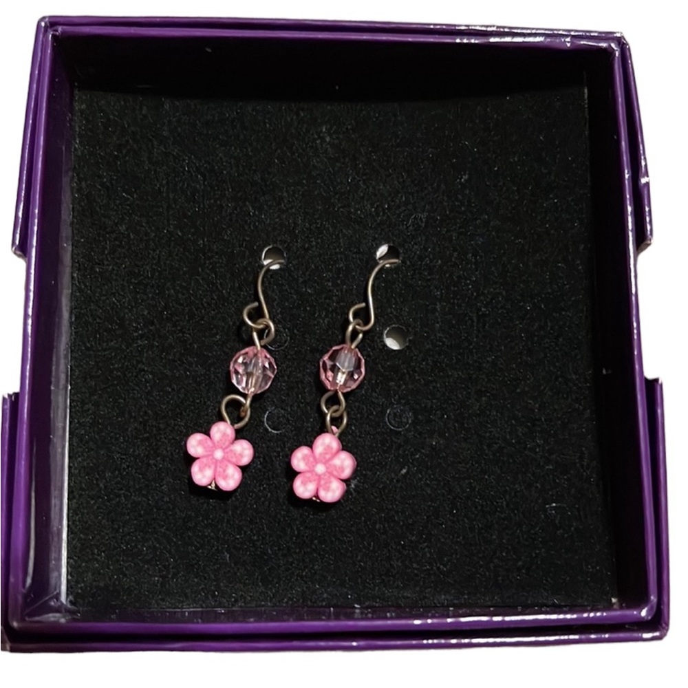 Cherrydale earrings - pink fishback